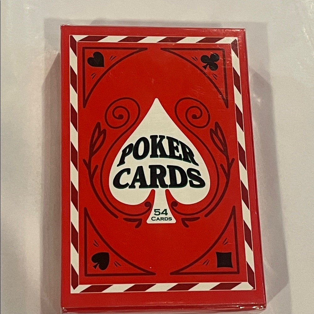 Classic Red and White Poker Card Deck
